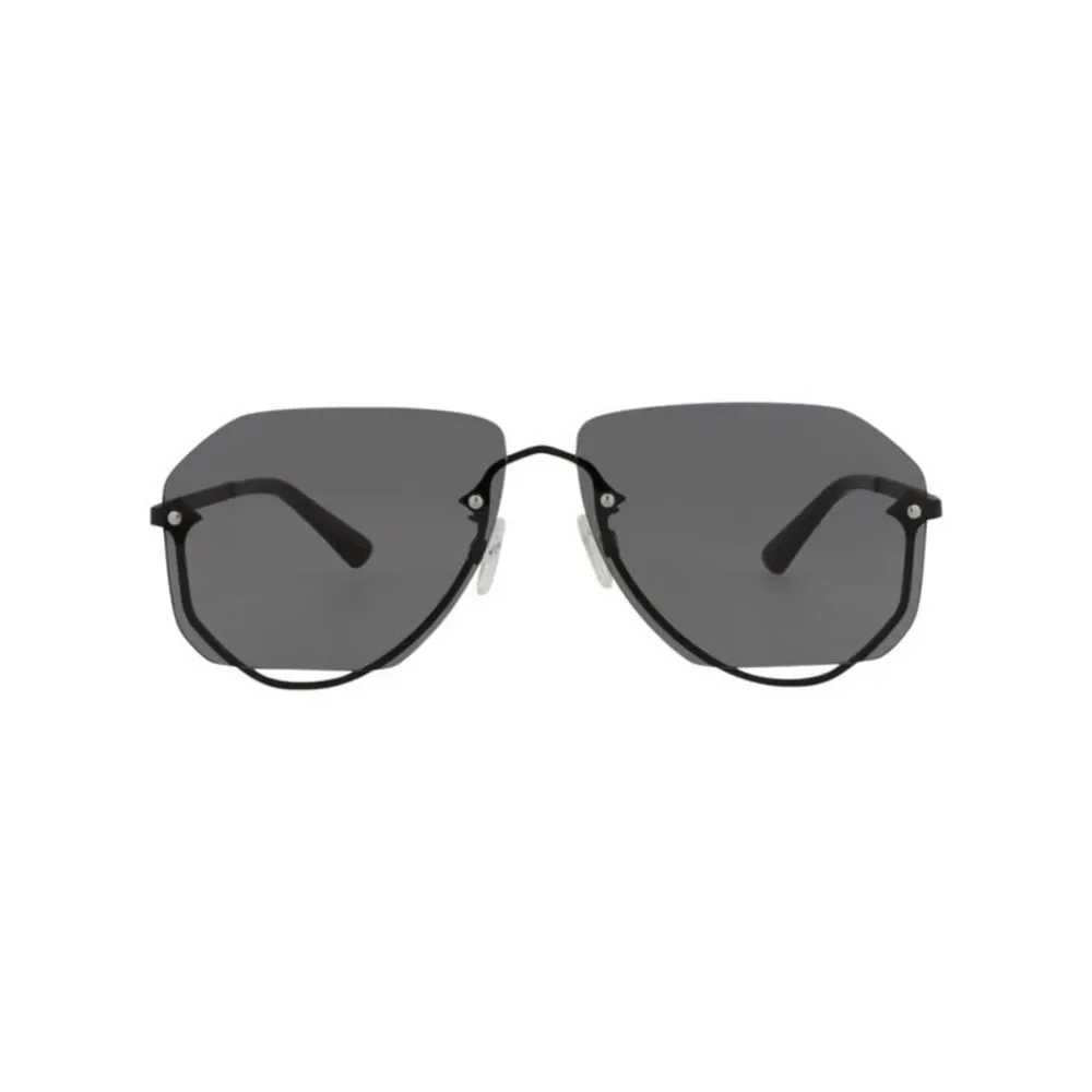 McQ Alexander McQueen Aviator-Frame Metal Sunglasses Black Unisex-Adult